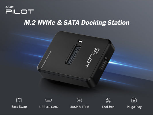 The AMZPILOT M.2 NVMe/SATA USB-C Docking Station: Your Ultimate Portable SSD Solution