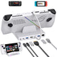 USB C Docking Station for Steam Deck, ROG Ally, Legion Go, Switch, AYANEO - White with RGB Light