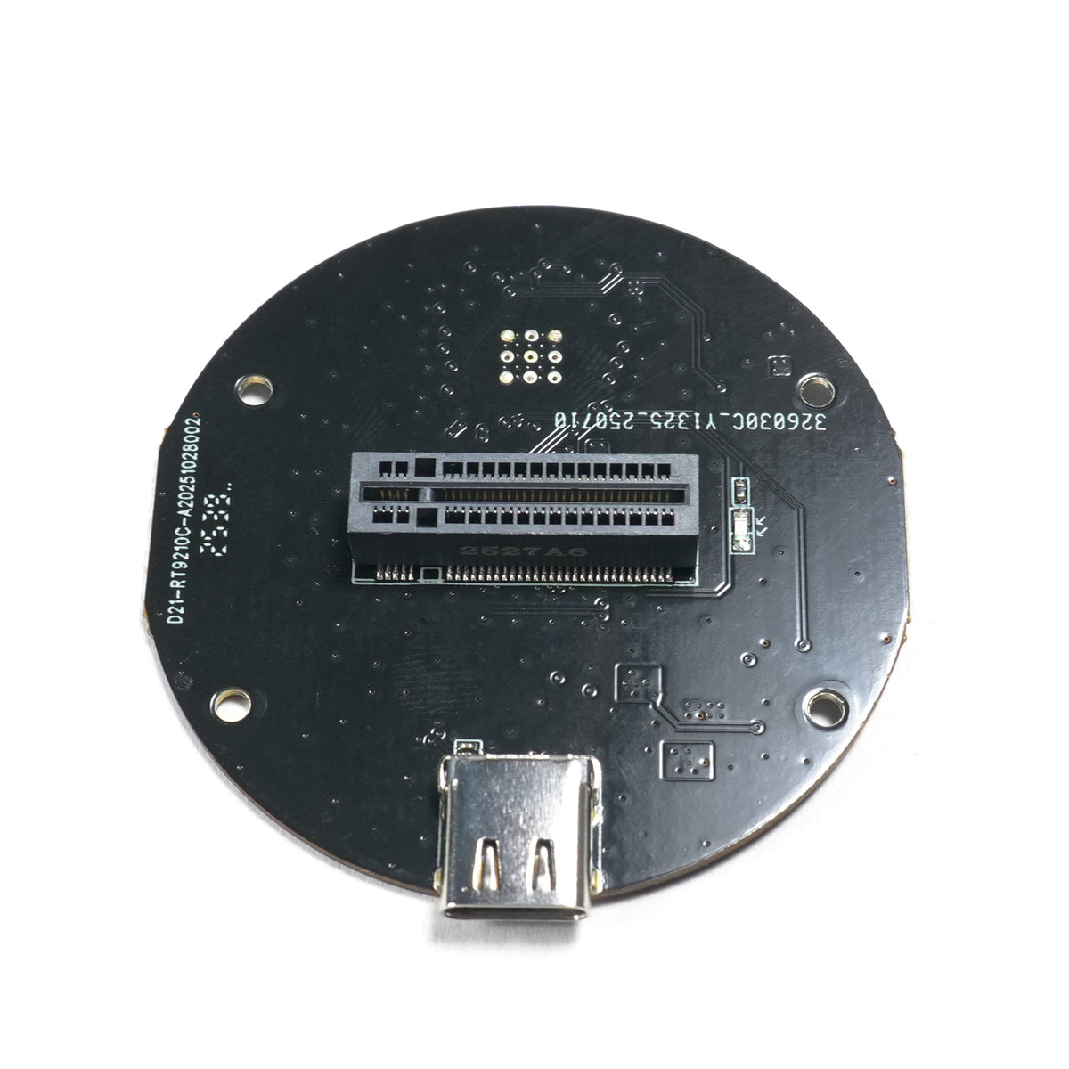 RTL9210C-Based M.2 NVMe & SATA to USB-C Bridge Board - Round