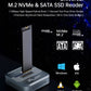 M.2 SSD to USB C Reader Dock & Travel Case 10Gbps Triple Cooling