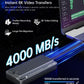 AMZPILOT 40Gbps USB4 NVMe Enclosure with Triple-Cooling System Aluminum