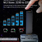 M.2 SSD to USB C Reader Dock & Travel Case 10Gbps Triple Cooling